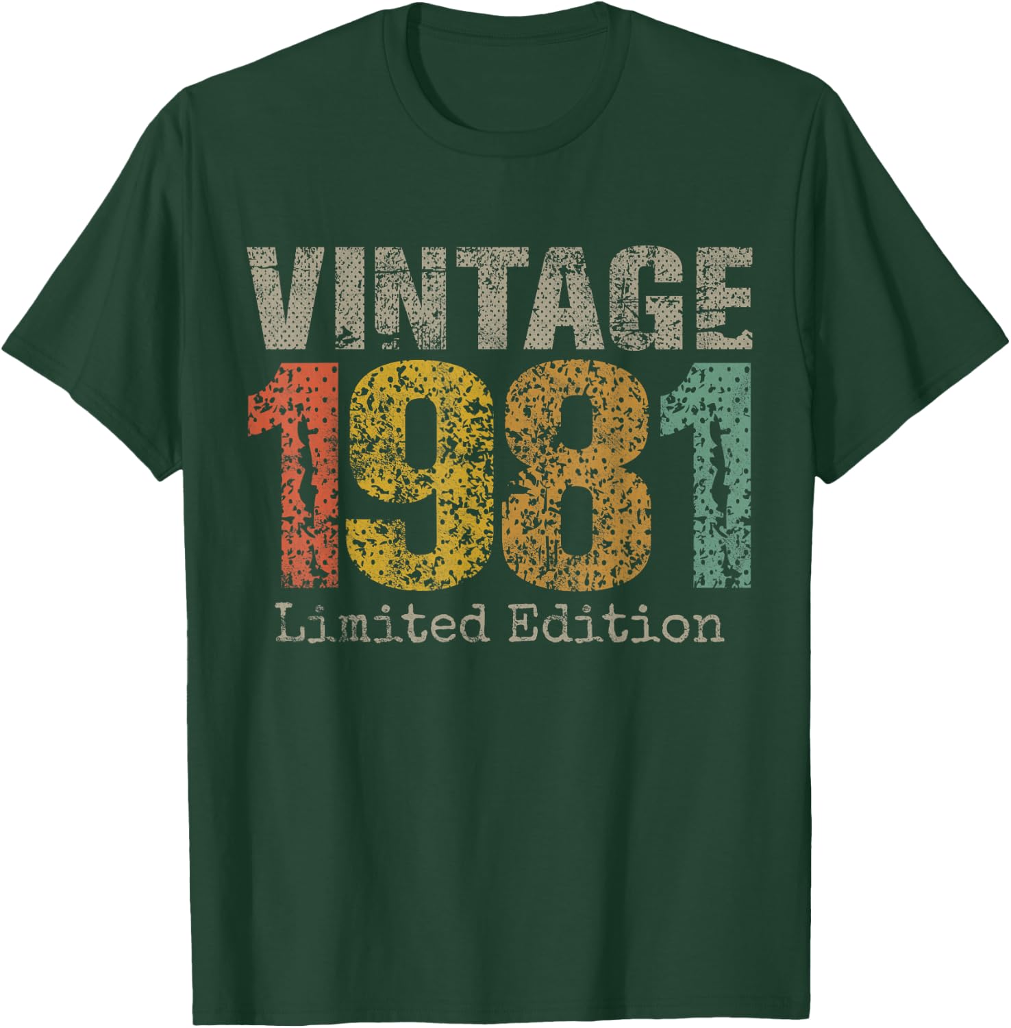 Vintage 1981 Limited Edition 44th Birthday Gifts 44 Year Old T-Shirt - T-Shirt | Forest