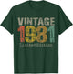 Vintage 1981 Limited Edition 44th Birthday Gifts 44 Year Old T-Shirt - T-Shirt | Forest