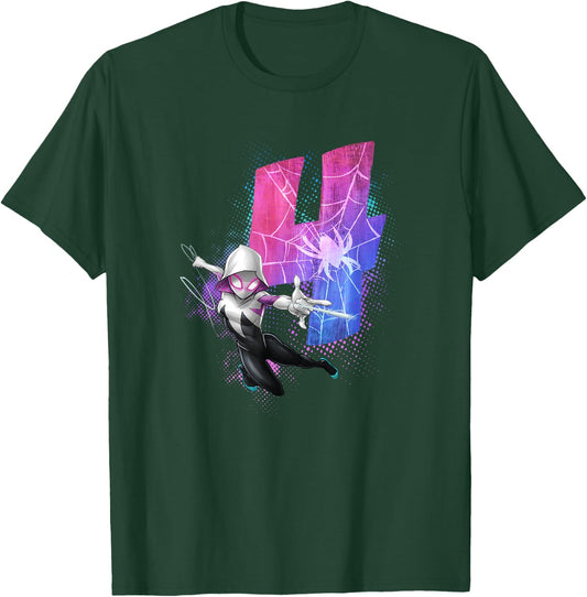 Marvel Ghost-Spider Gwen Stacy 4th Birthday Graphic T-Shirt - T-Shirt | Forest