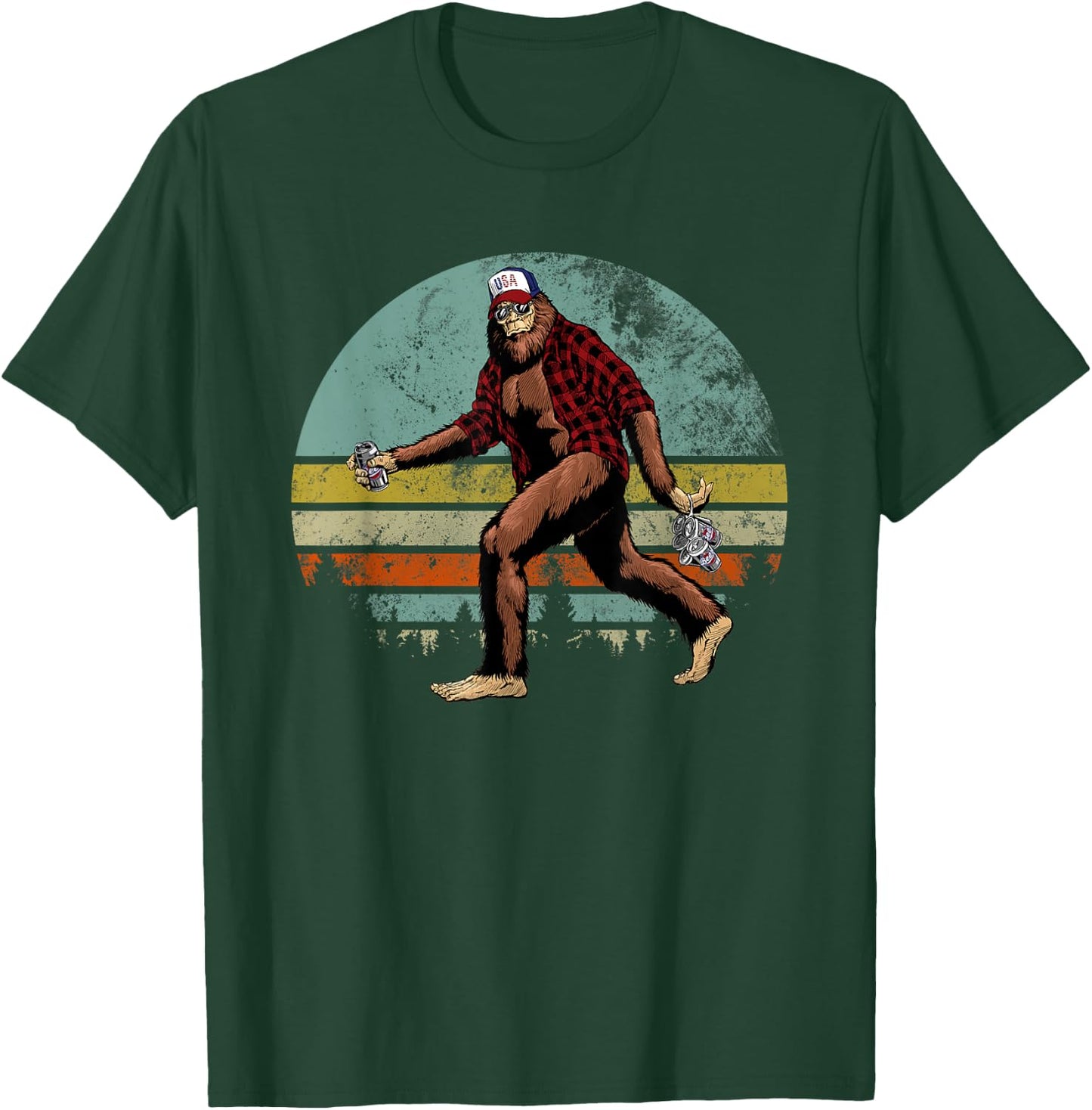 Bigfoot Loves Beer - Beer Me - Funny Bigfoot Beer Sasquatch T-Shirt - T-Shirt | Forest