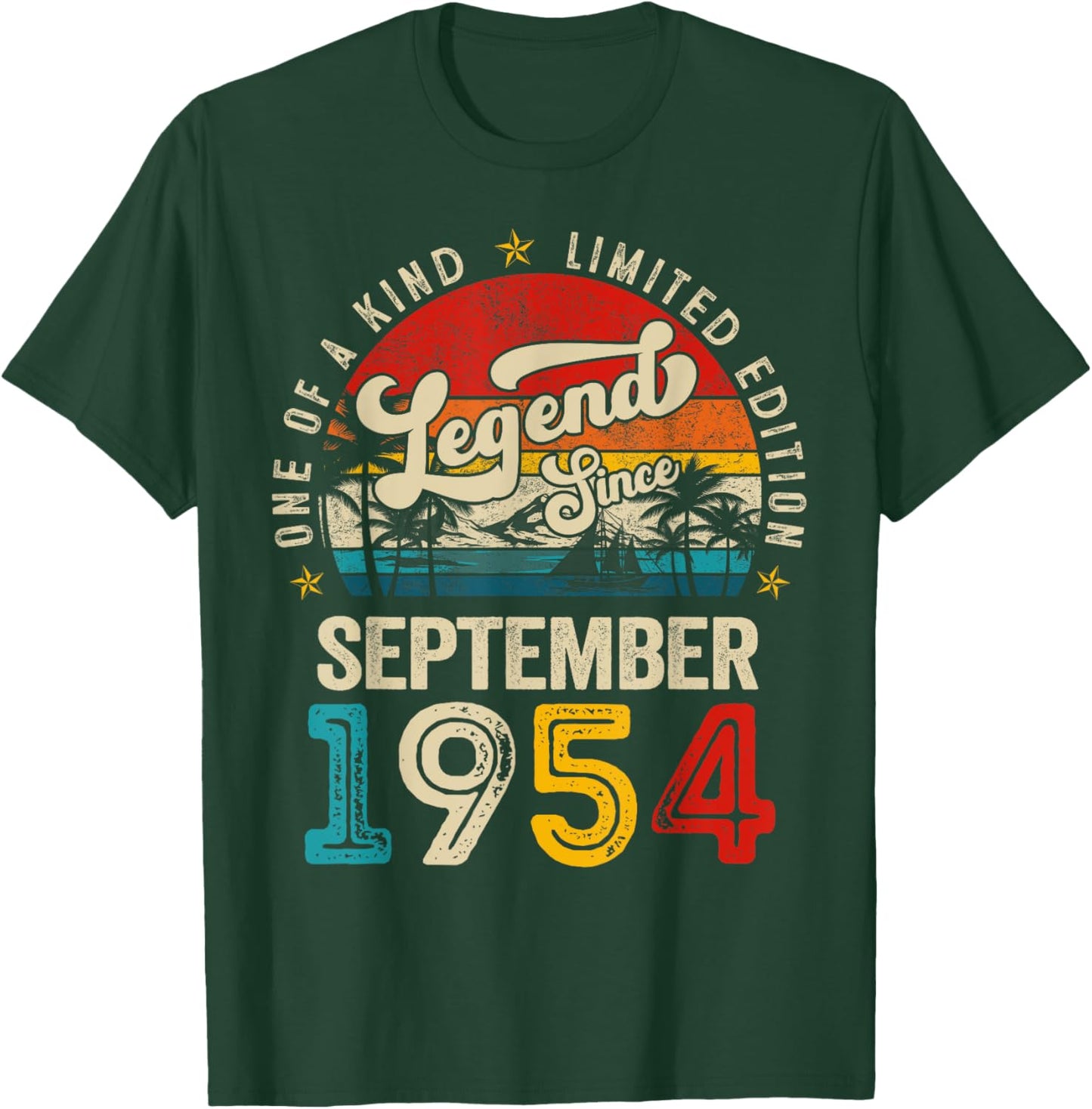 70 Years Old Legend since September 1954 70th Birthday Men T-Shirt - T-Shirt | Forest