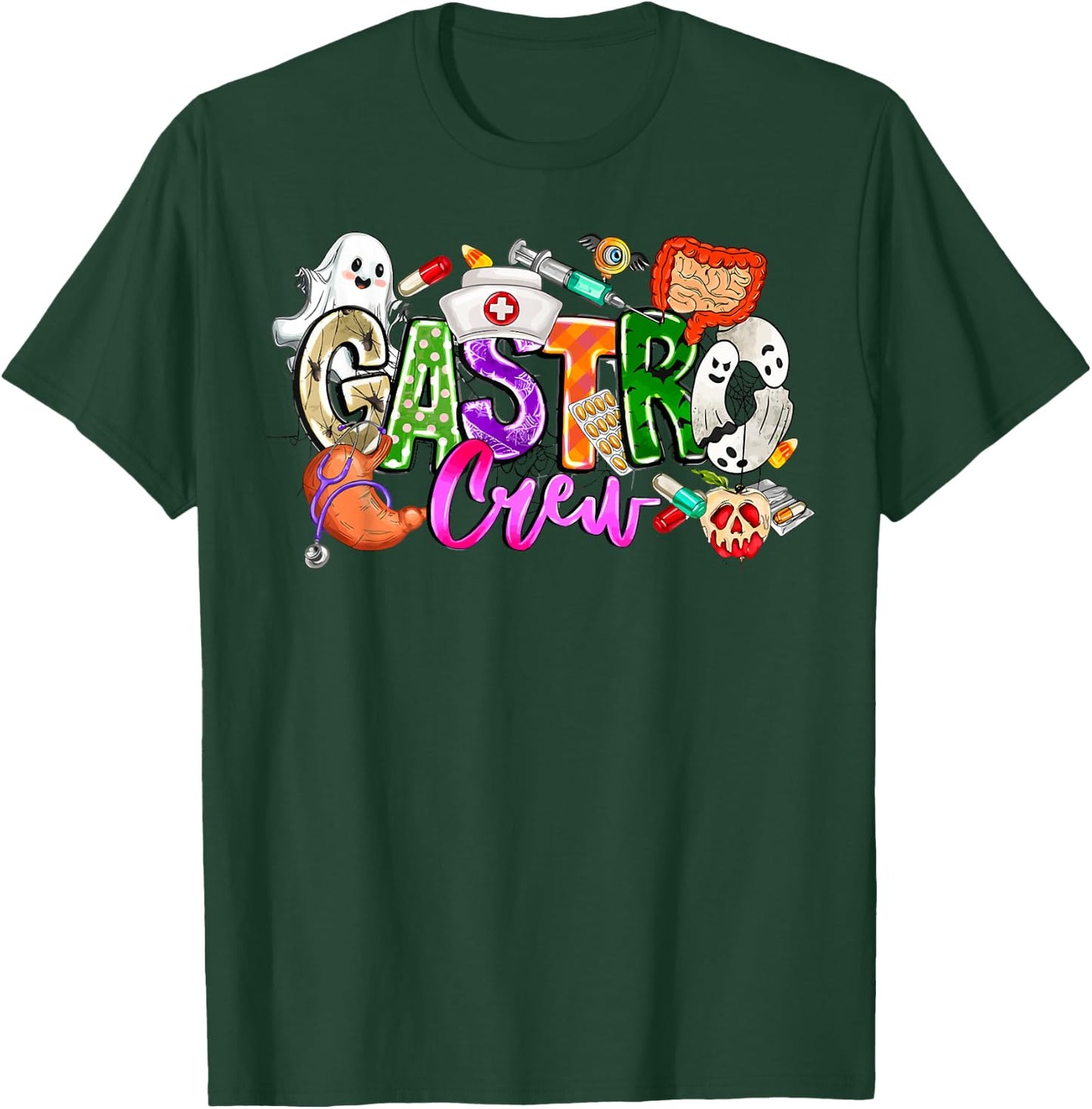Gastro Crew Gastroenterology Nurse Funny Halloween gi nurse T-Shirt - T-Shirt | Forest