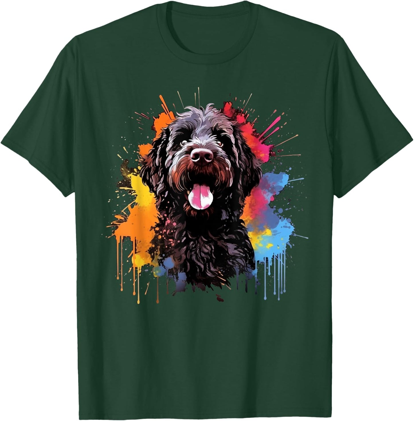 Colorful Portuguese Water dog T-Shirt - T-Shirt | Forest