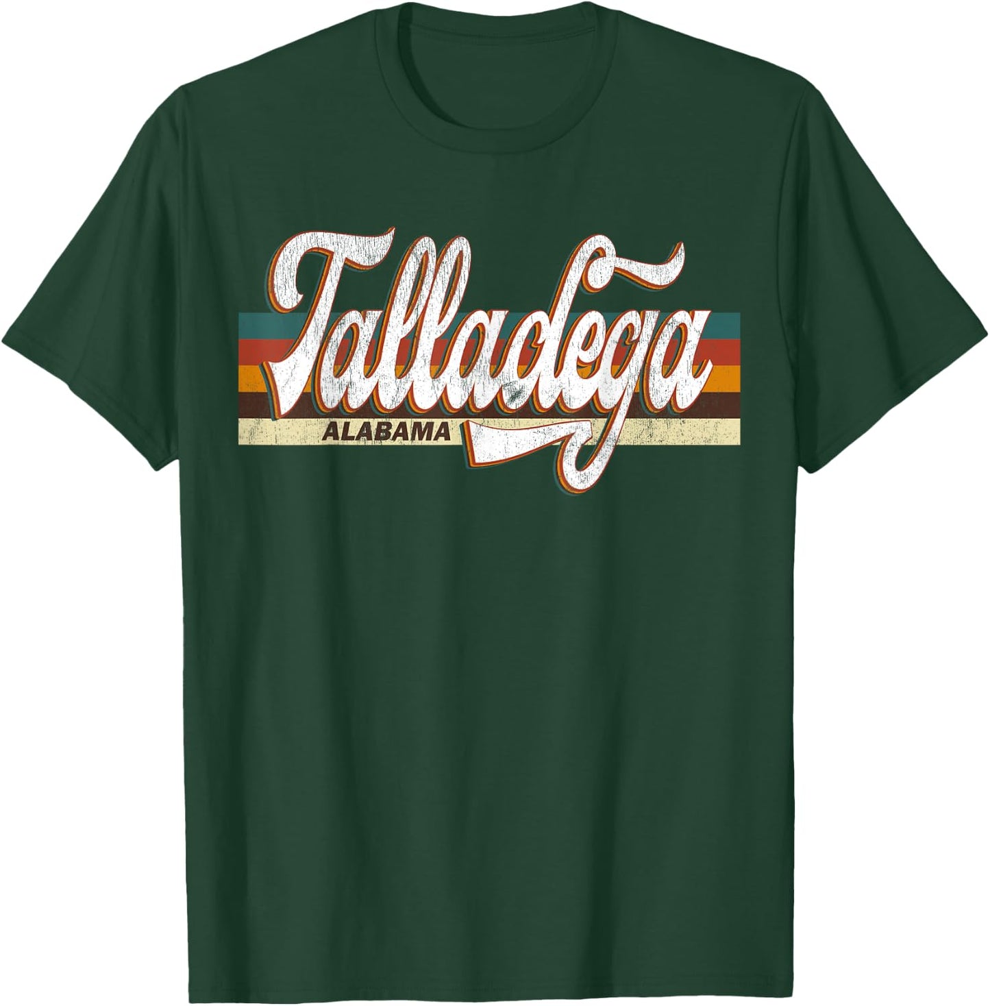 Vintage 80s 70s Talladega Retro Alabama T-Shirt - T-Shirt | Forest
