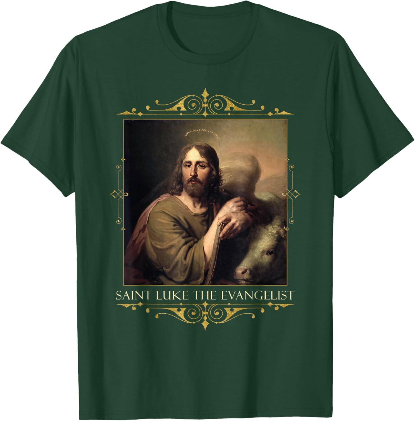 St Luke the Evangelist Prayer Patron Artists Catholic Saint T-Shirt - T-Shirt | Forest