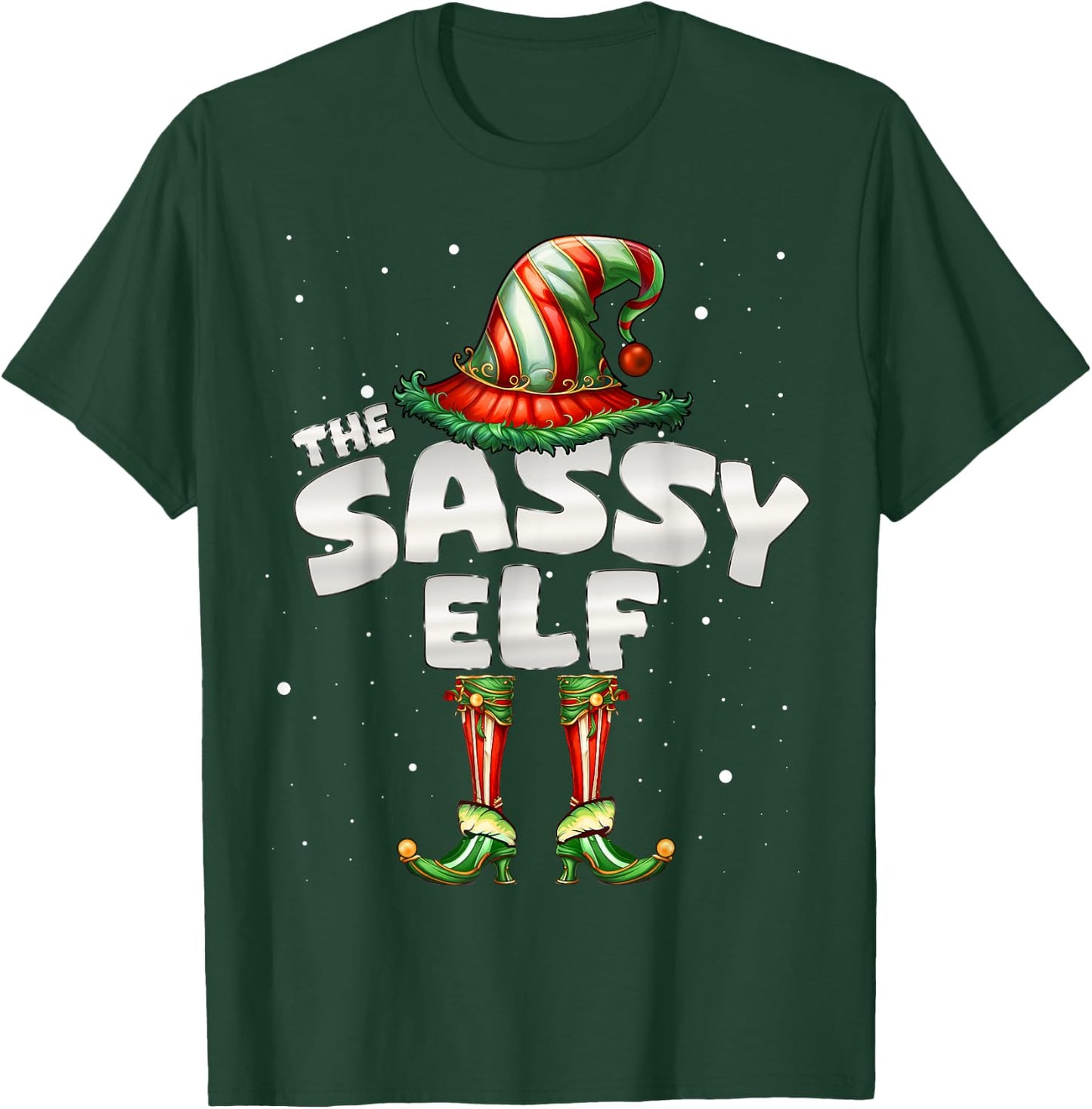 I'm The Sassy Elf Family Matching Group Christmas T-Shirt - T-Shirt | Forest