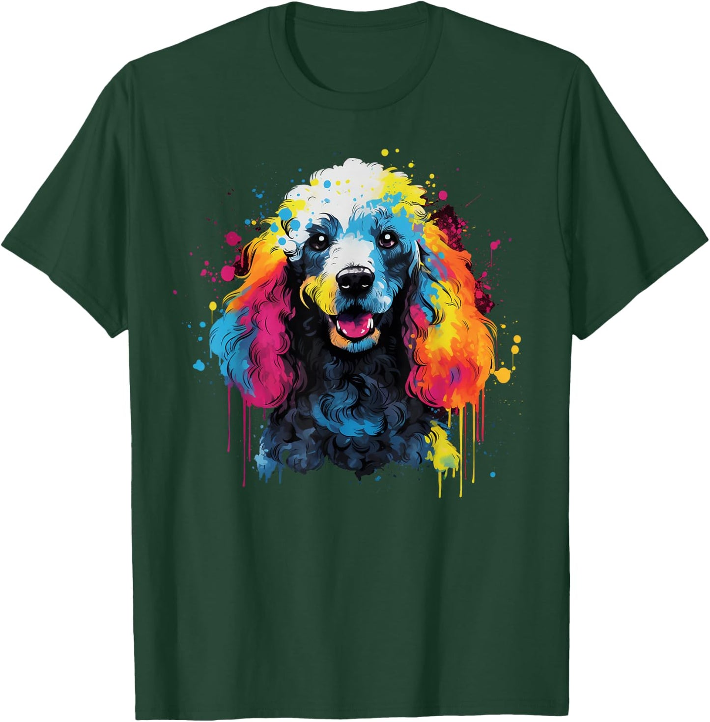 Colorful Poodle Dog T-Shirt - T-Shirt | Forest
