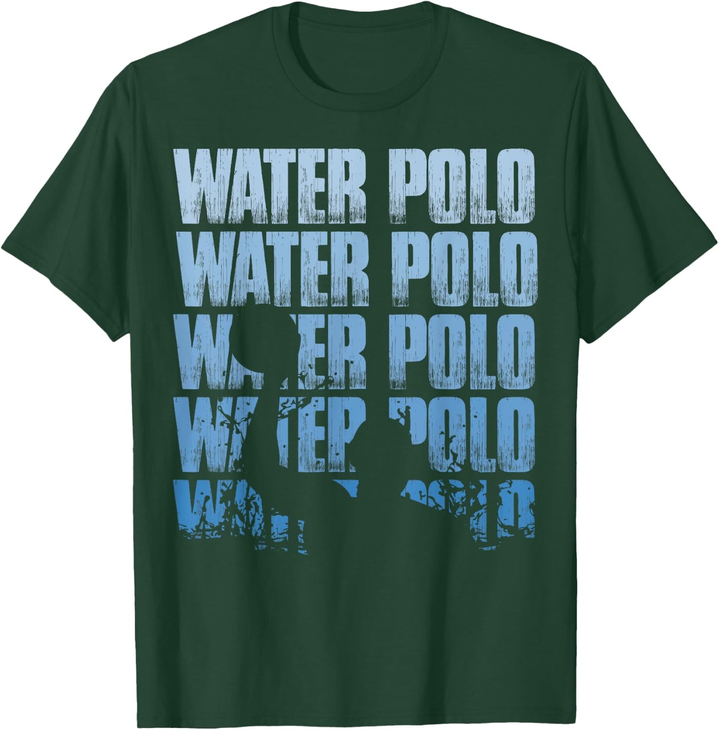 Retro Water Polo Silhouette Water Poloer T-Shirt - T-Shirt | Forest