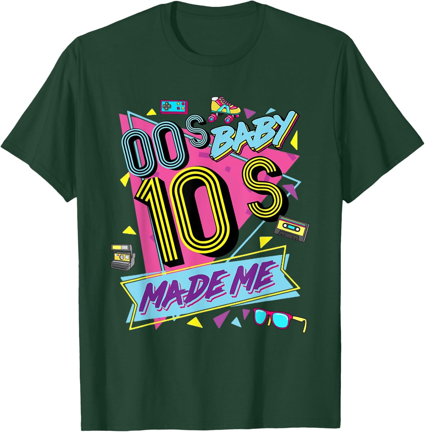 Retro Vintage 00's Baby 10's Made Me Nostalgia Classic T-Shirt - T-Shirt | Forest