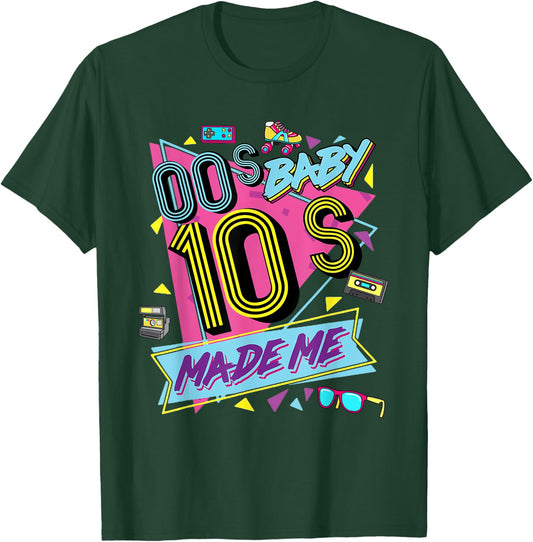 Retro Vintage 00's Baby 10's Made Me Nostalgia Classic T-Shirt - T-Shirt | Forest