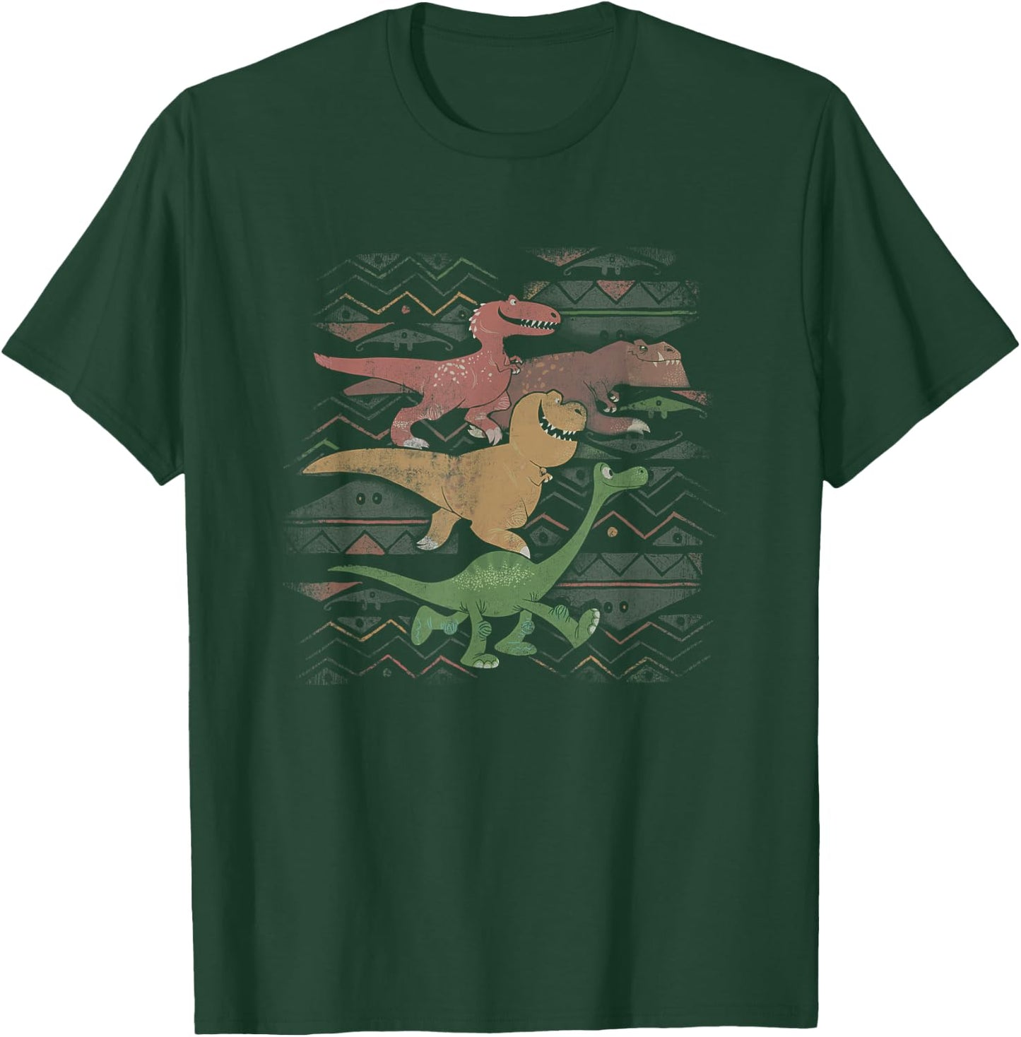 Disney Pixar The Good Dinosaur Dino Retro Cave Painting Logo T-Shirt - T-Shirt | Forest