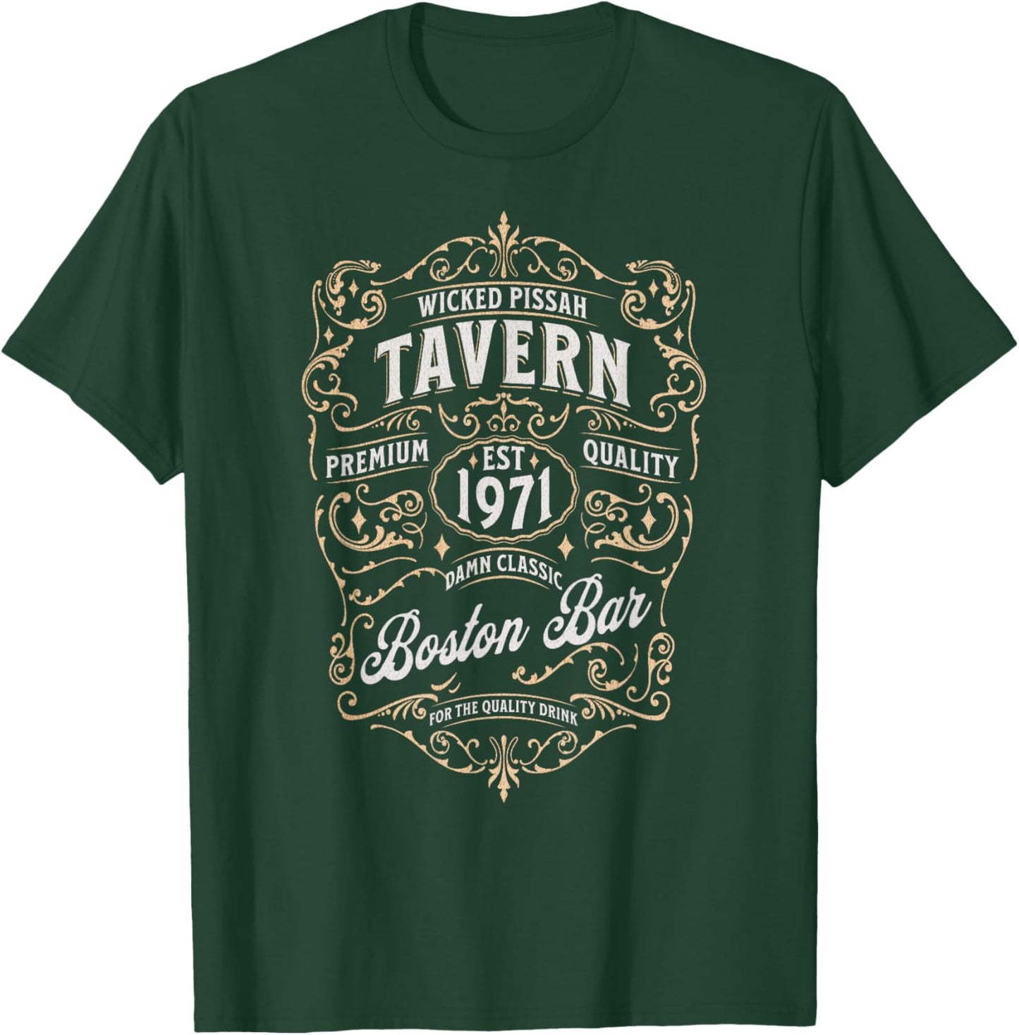 Wicked Pissah Boston Bar Funny Wicked Pissah T-Shirt - T-Shirt | Forest