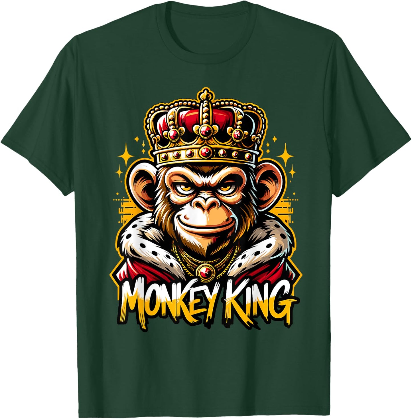 Monkey King | Boys Monkey Lover | Monkey T-Shirt - T-Shirt | Forest