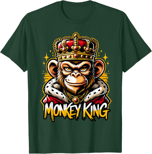 Monkey King | Boys Monkey Lover | Monkey T-Shirt - T-Shirt | Forest