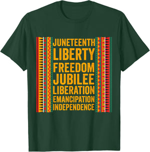 Juneteenth Freedom Day Jubilee Day June 19 Black History T-Shirt - T-Shirt | Forest