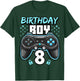 Birthday Boy 8 Video Game Controller Gamer 8th Birthday Gift T-Shirt - T-Shirt | Forest
