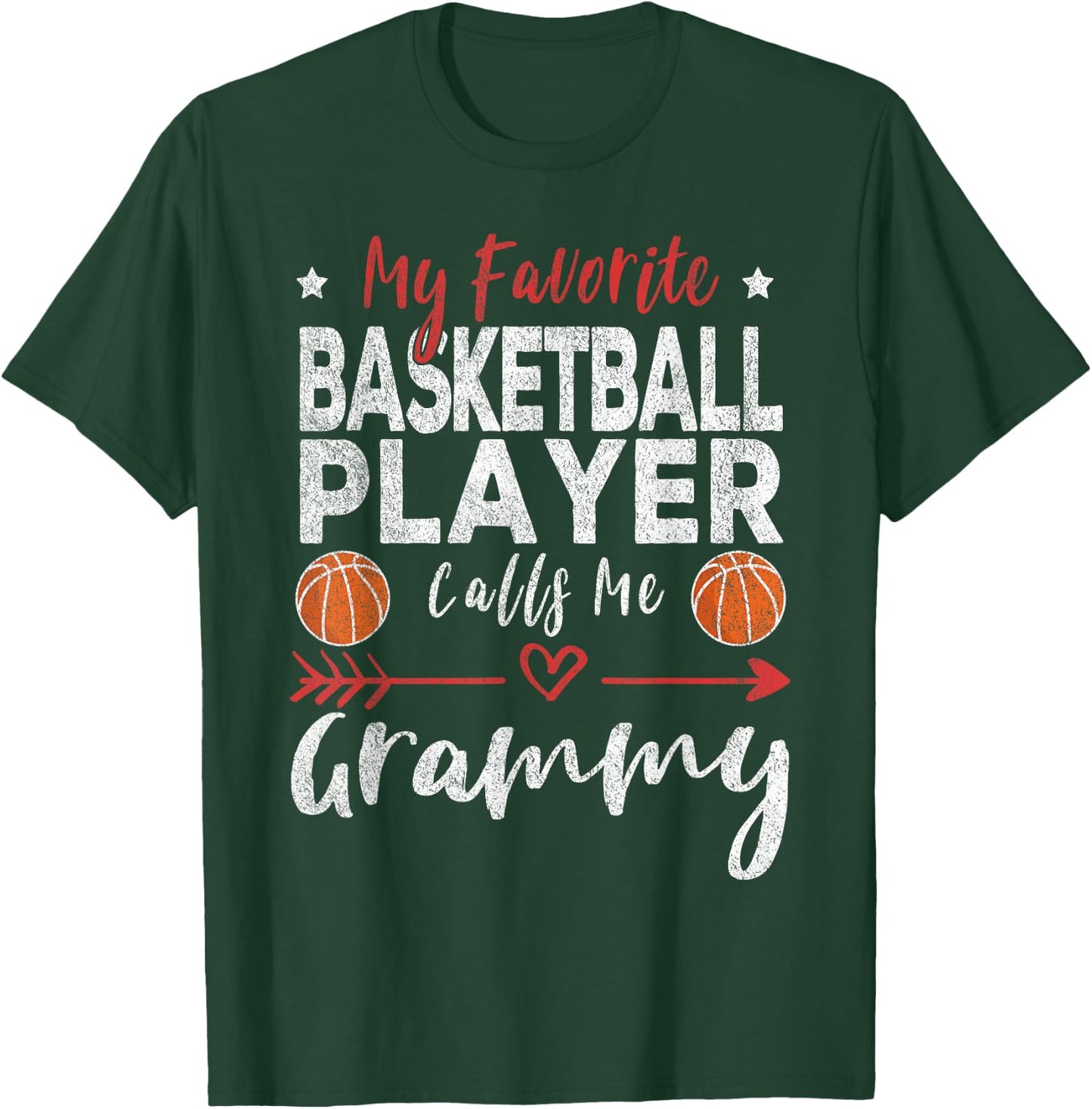My Favorite Basketball Player Calls Me Grammy T-Shirt - T-Shirt | Forest