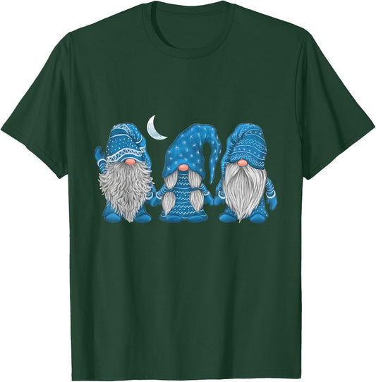 Sleepy Moon Winter Gnomes Pajamas T-Shirt - T-Shirt | Forest