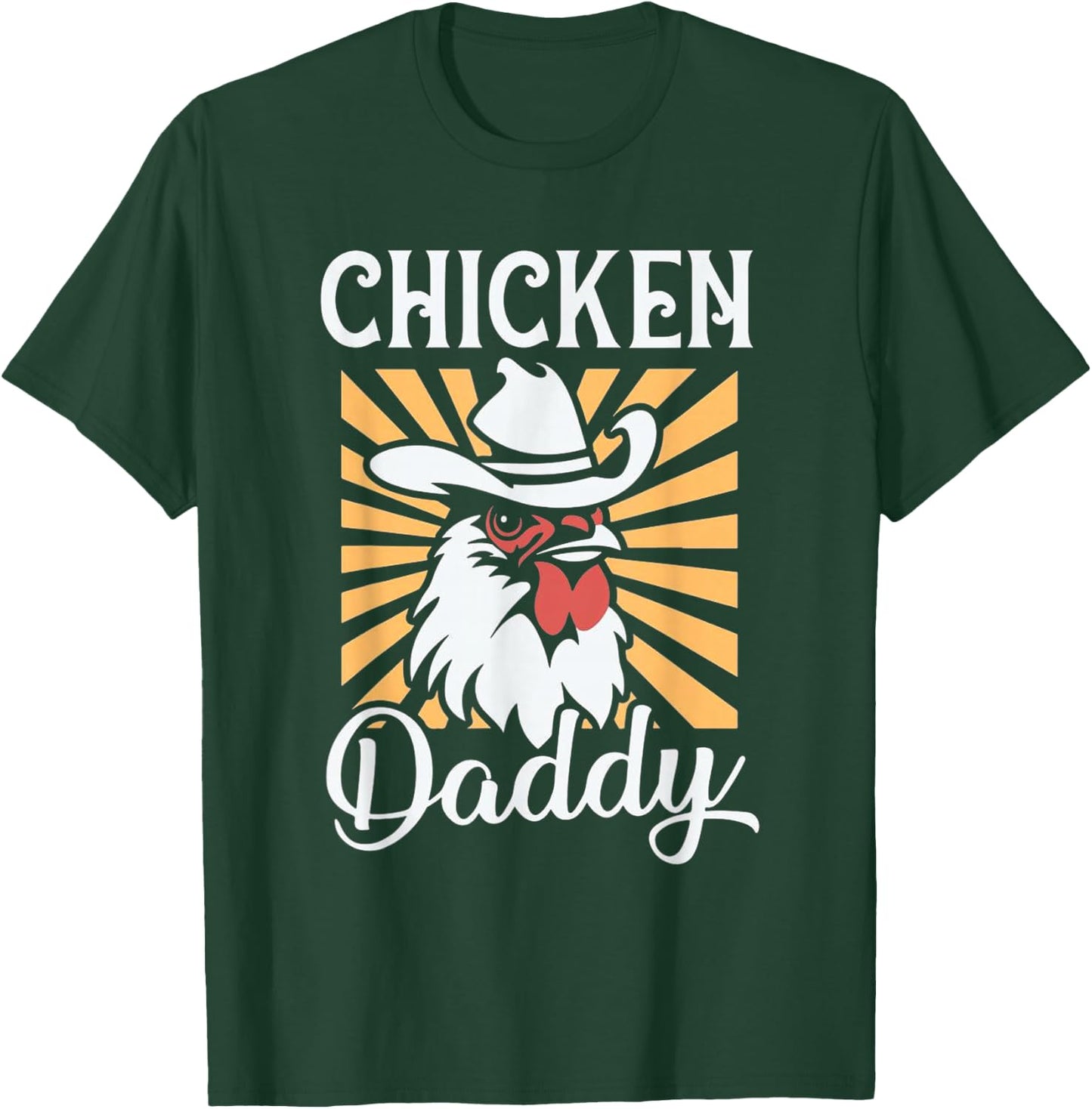 Chicken Daddy Vintage Poultry Farmer Funny Fathers Day T-Shirt - T-Shirt | Forest