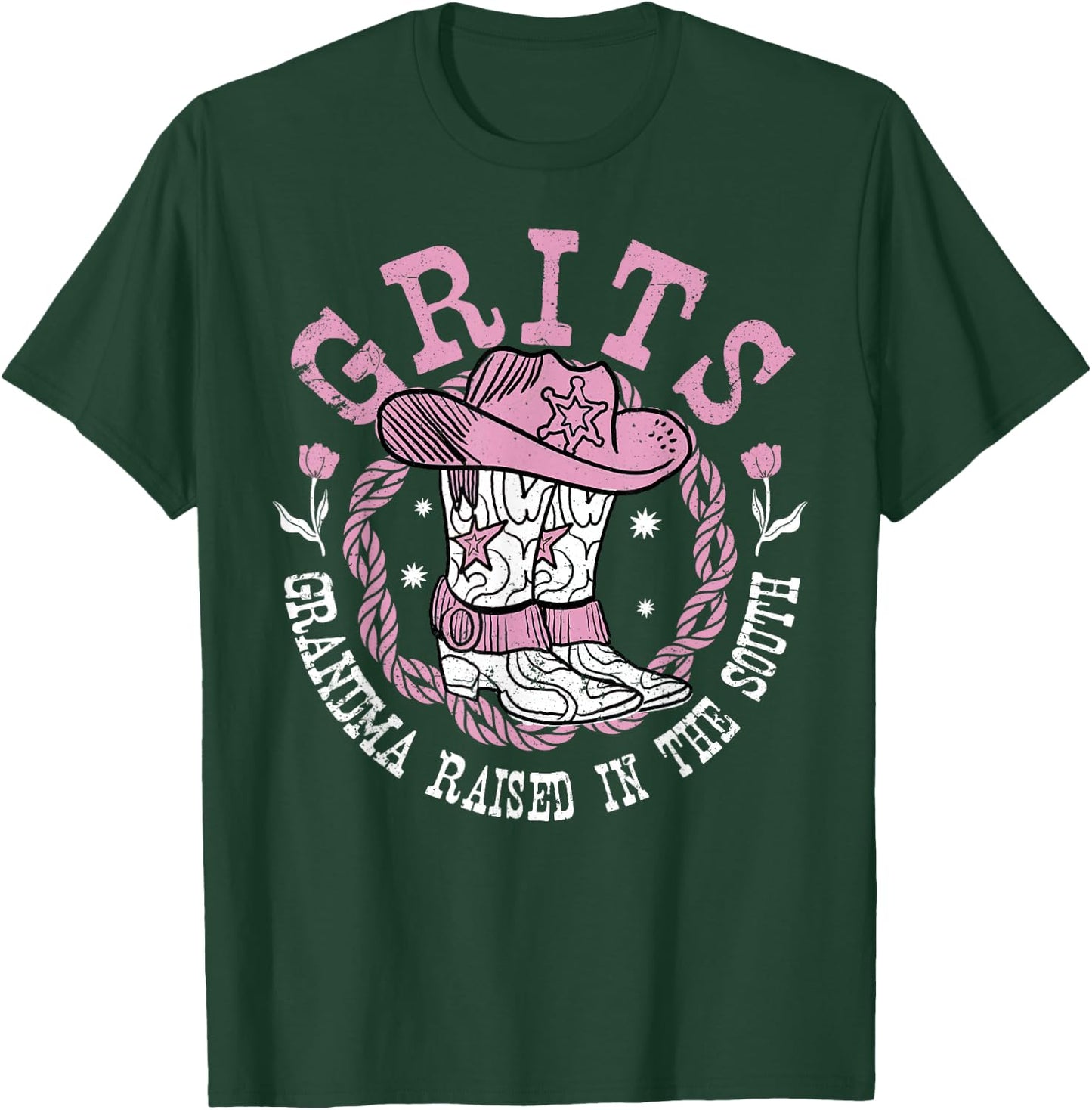 Grandma Raised In The South Grandma Southern Grits T-Shirt - T-Shirt | Forest