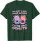 Just a Girl Who Loves Cats and Donuts Funny Donuts Cat Gifts T-Shirt - T-Shirt | Forest