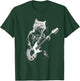 Rock Cat Playing Guitar Funny Guitar Cat Design T-Shirt - T-Shirt | Forest