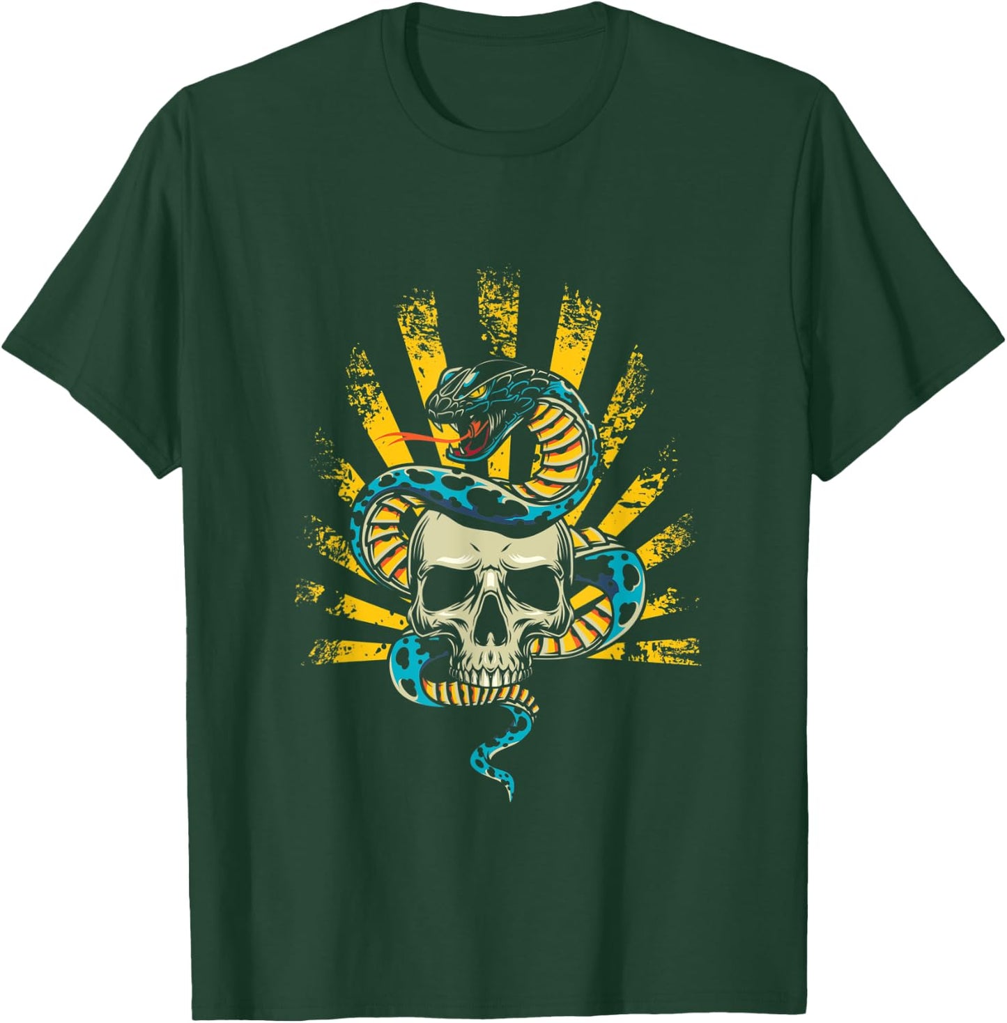 Skull Snake Rattlesnake Poison Animal Pet Dangerous Gift T-Shirt - T-Shirt | Forest