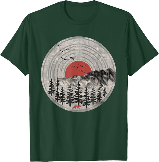 Wildlife Trees Outdoors Nature Retro Forest T-Shirt - T-Shirt | Forest