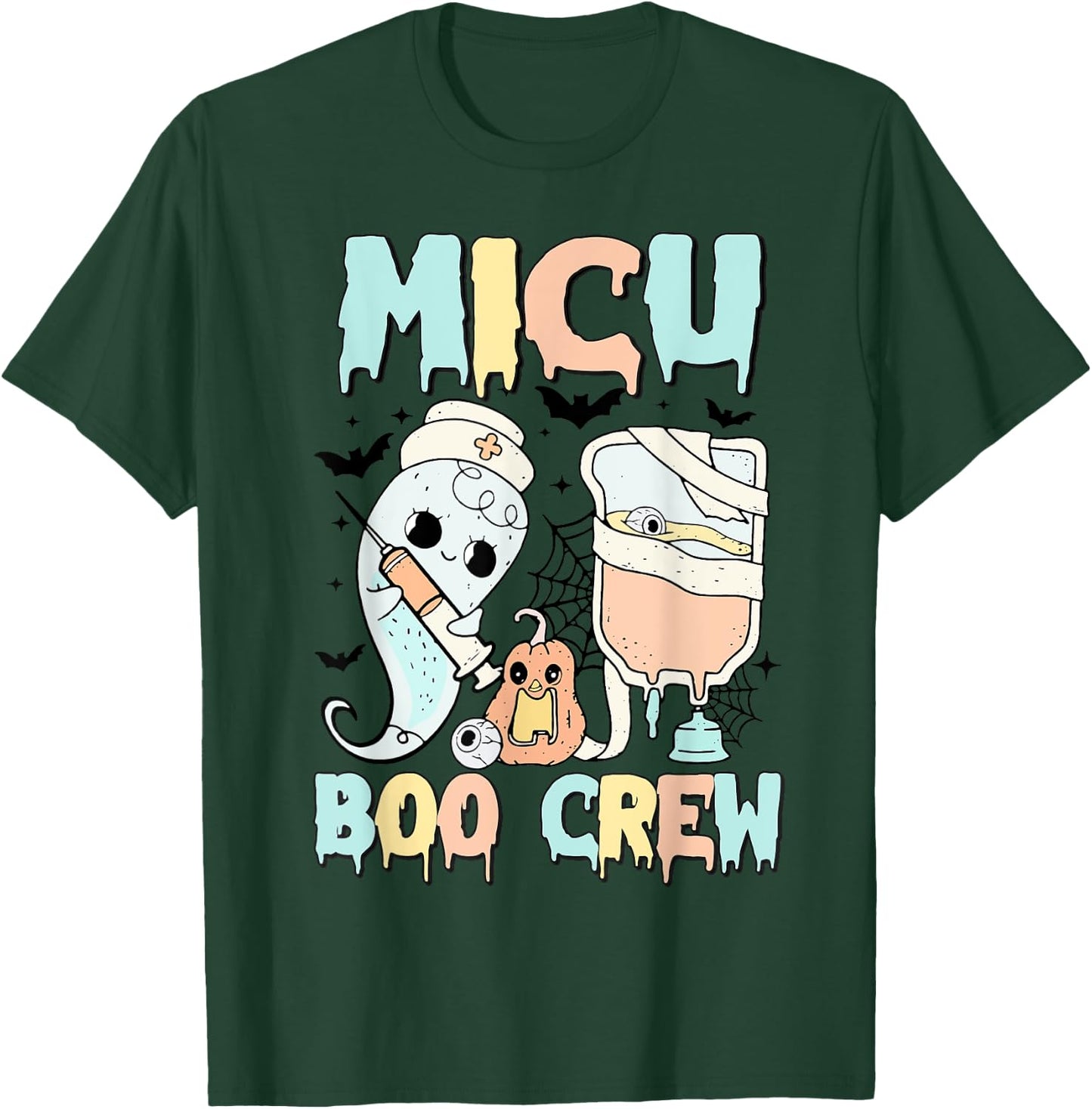 MICU Boo Crew MICU Nurses Halloween MICU squad Matching T-Shirt - T-Shirt | Forest