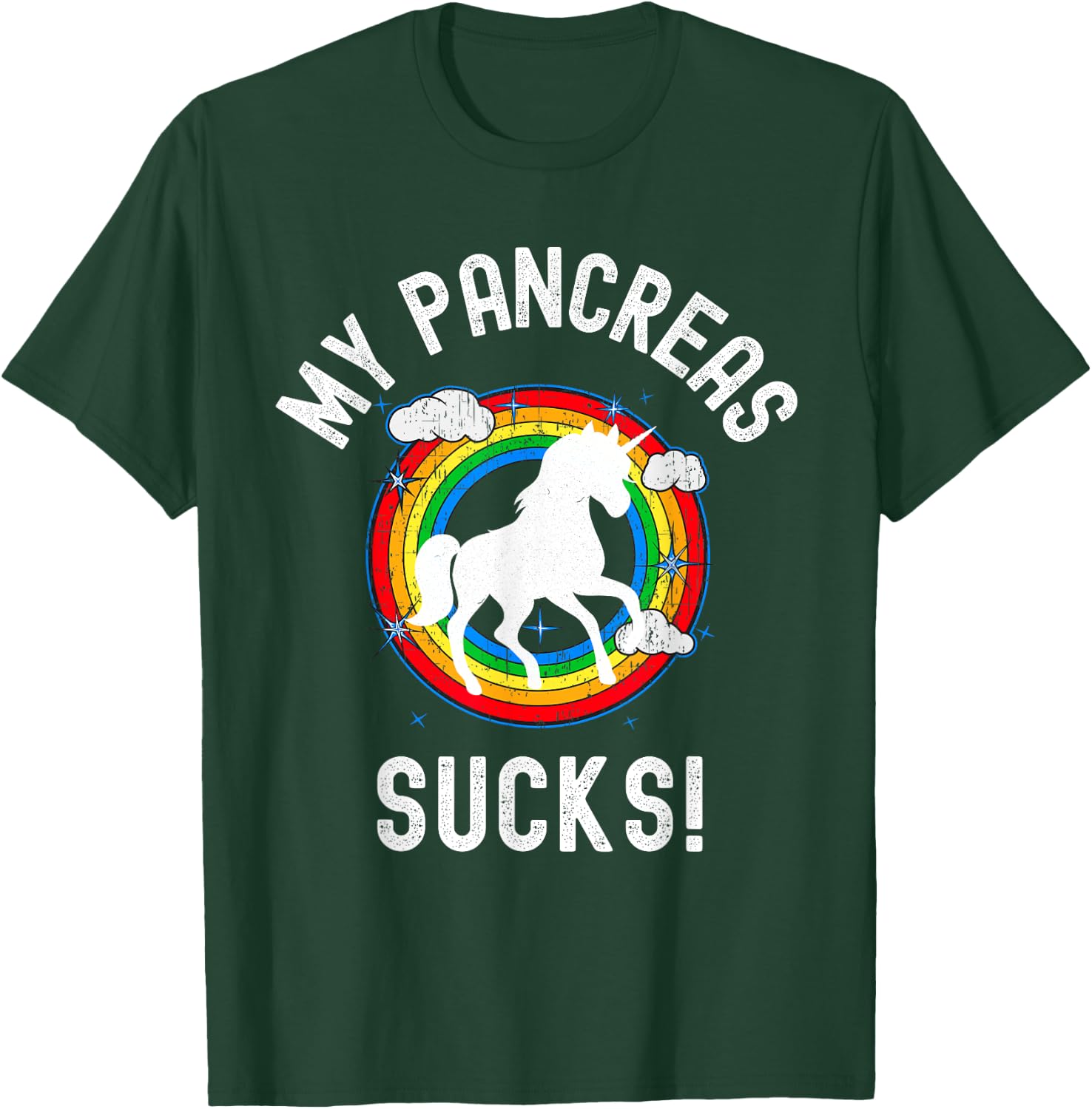 My Pancreas Sucks! Funny Type One Diabetes Diabetic Gift T-Shirt - T-Shirt | Forest