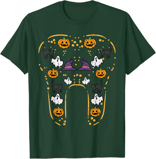Halloween Tooth Dentist Teeth Dental Fall Costume Women Men T-Shirt - T-Shirt | Forest