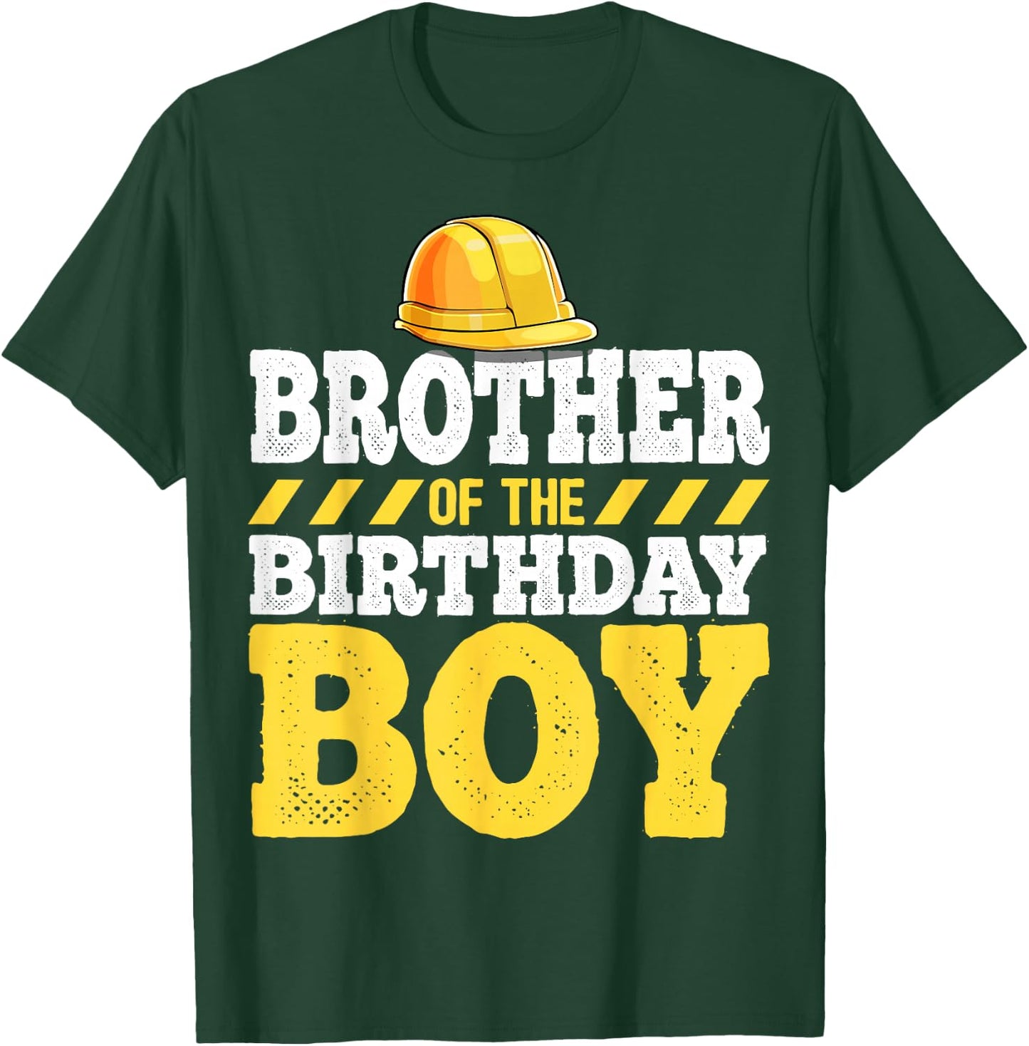 Brother of the Birthday Boy Construction Birthday Party T-Shirt - T-Shirt | Forest