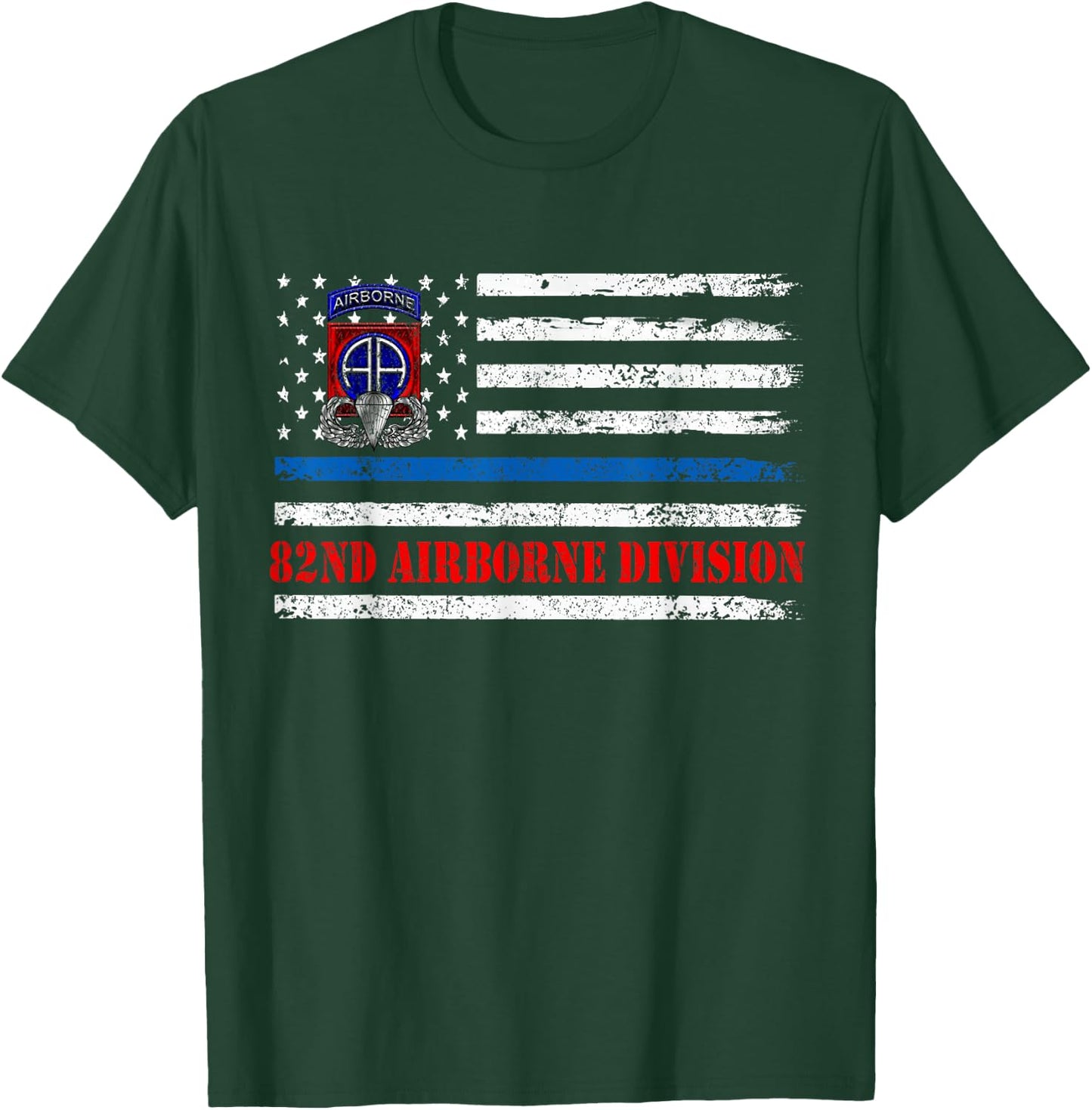 82nd Airborne Division Flag , Veterans Day Gift T-Shirt - T-Shirt | Forest