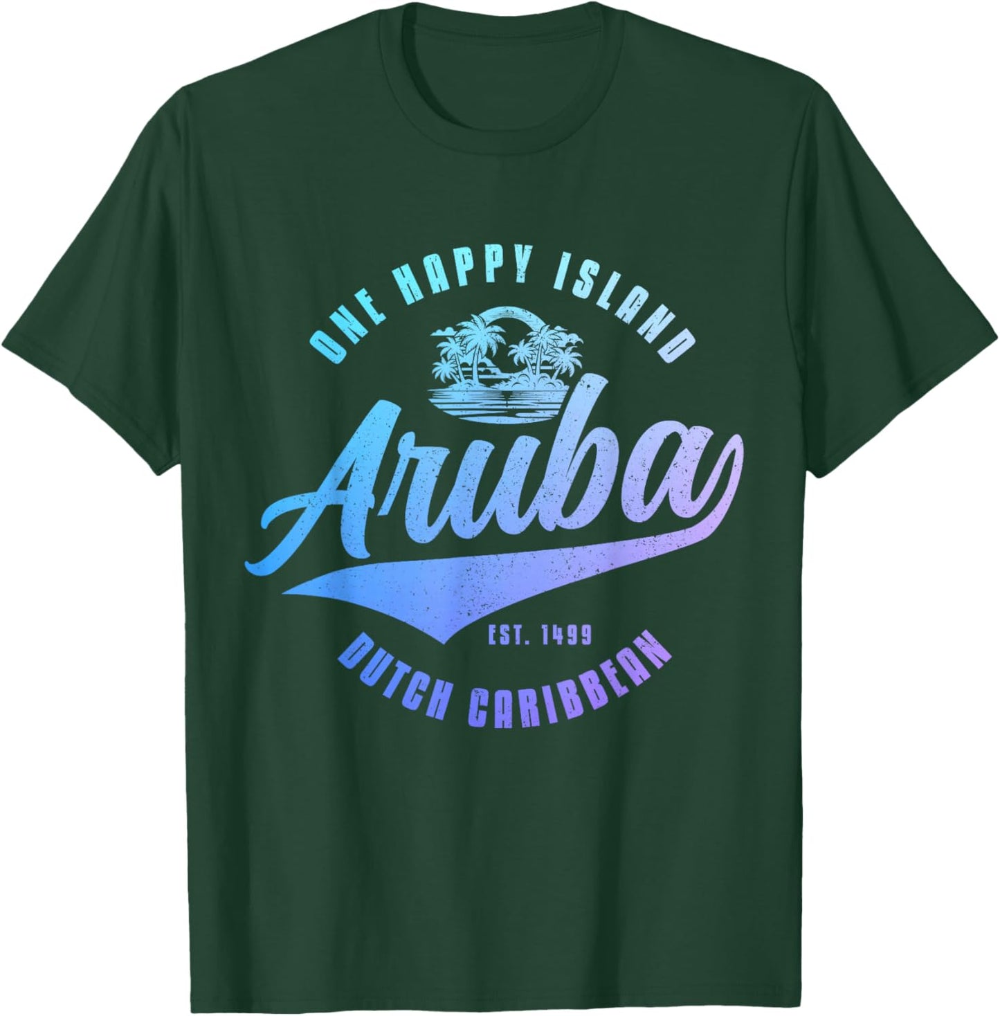 Aruba Happy Island Craibbean Souvenir Pride Vintage T-Shirt - T-Shirt | Forest