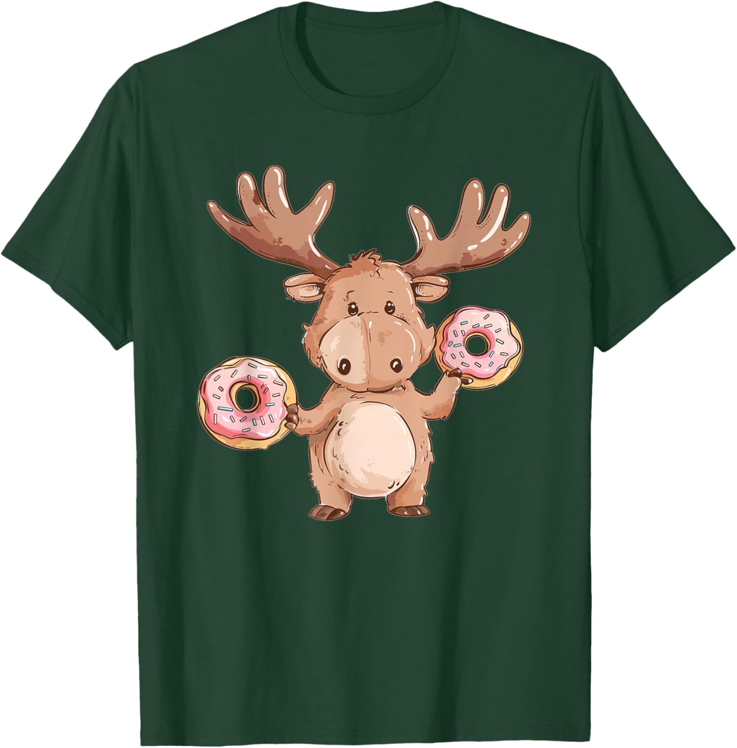 Cute Donut Moose T-Shirt - T-Shirt | Forest