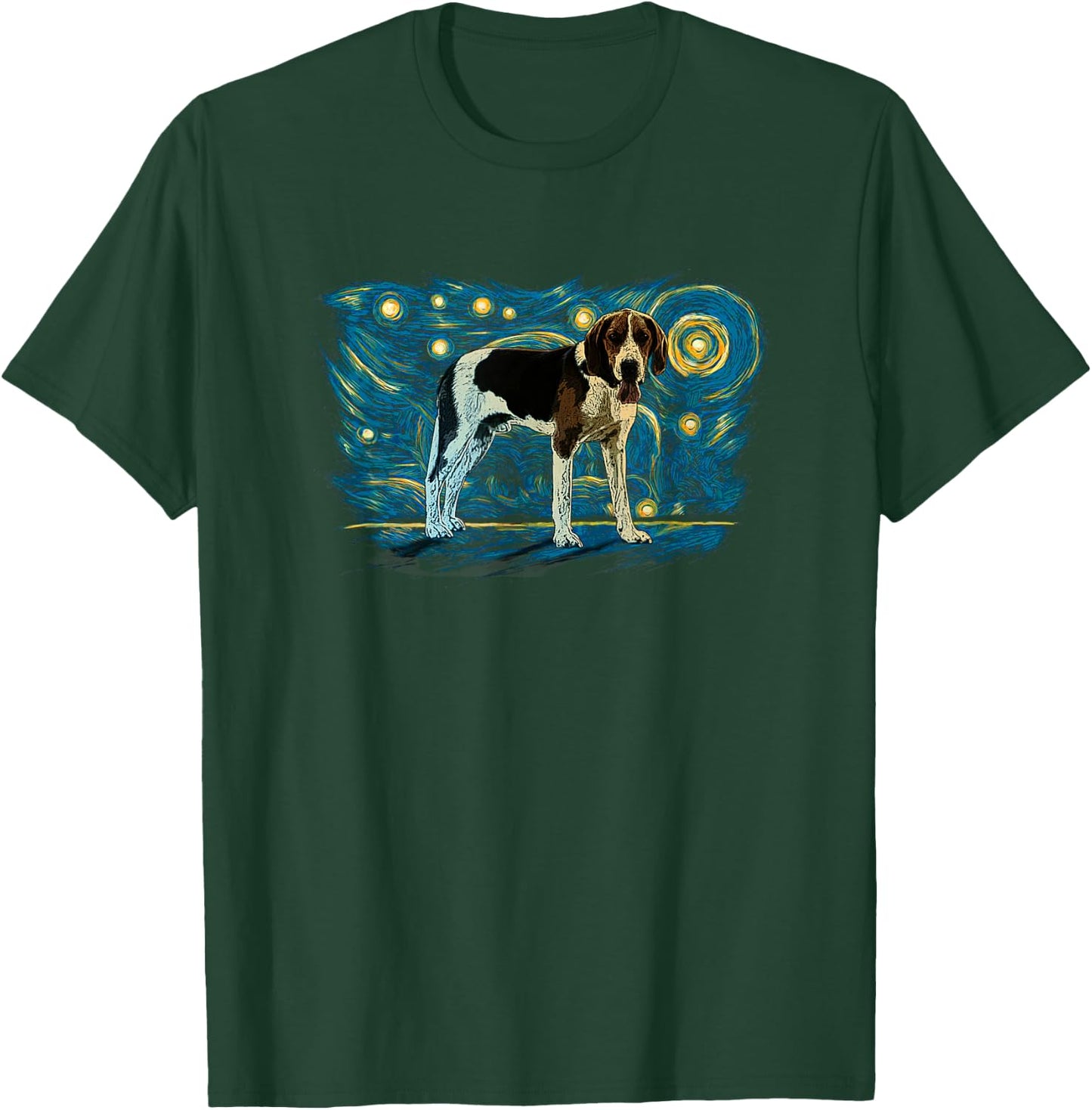 Retro Vintage Style American Foxhound T-Shirt - T-Shirt | Forest