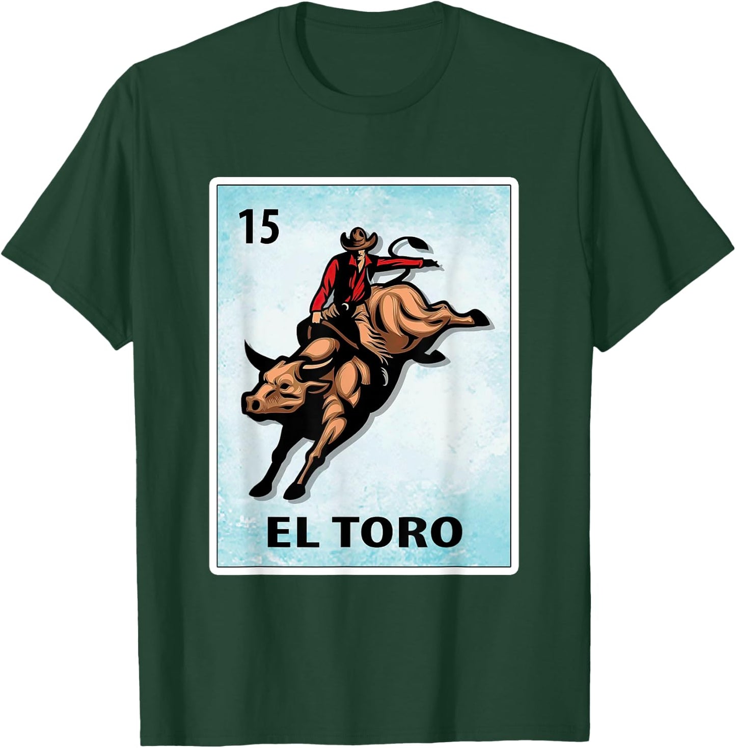 El Toro Mexican Bull Riding Cards T-Shirt - T-Shirt | Forest