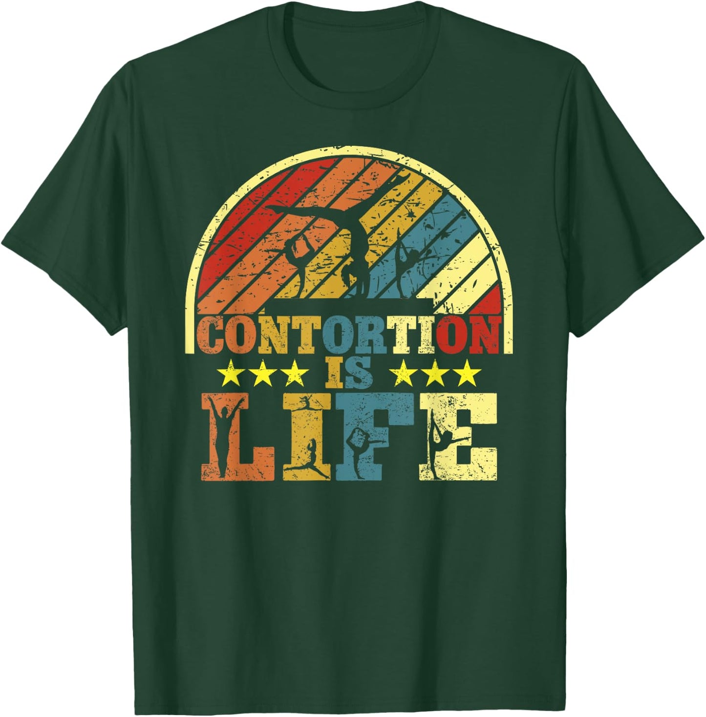 Contortionist Contortion is Life Funny retro Gymnastics T-Shirt - T-Shirt | Forest