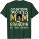 God gifted me two titles mom and grandma leopard mothers day T-Shirt - T-Shirt | Forest