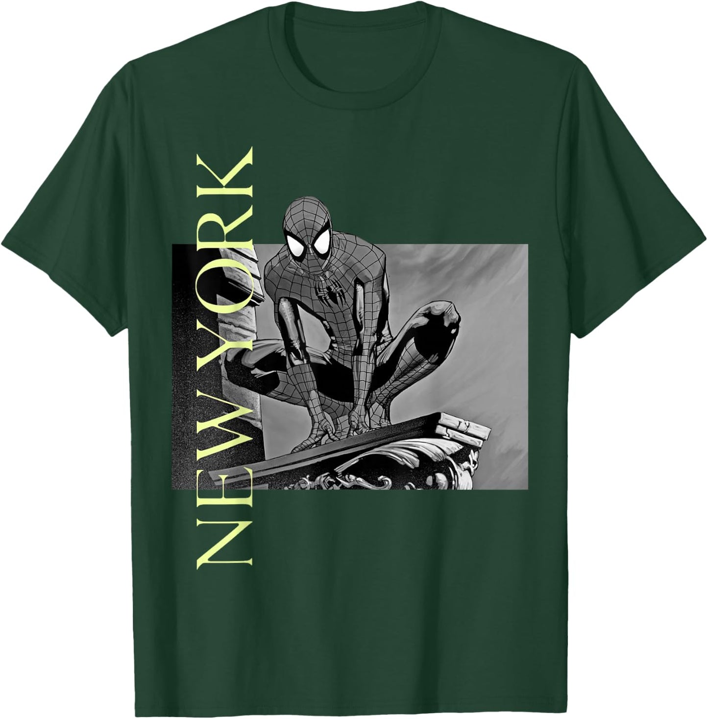 Marvel Spider-Man New York Portrait T-Shirt - T-Shirt | Forest