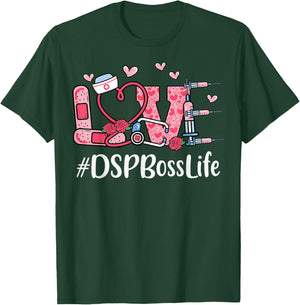 DSP Boss Love Valentines Day Cute Women Heart Appreciation T-Shirt - T-Shirt | Forest