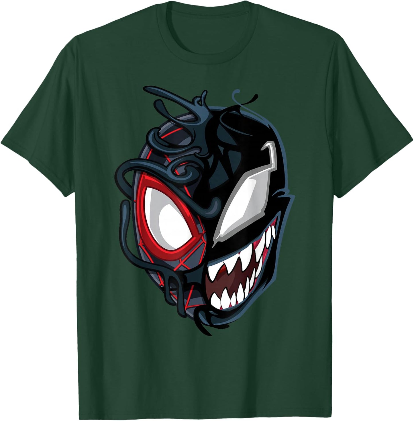 Marvel Spider-Man Maximum Venom Miles Morales Big Face T-Shirt - T-Shirt | Forest