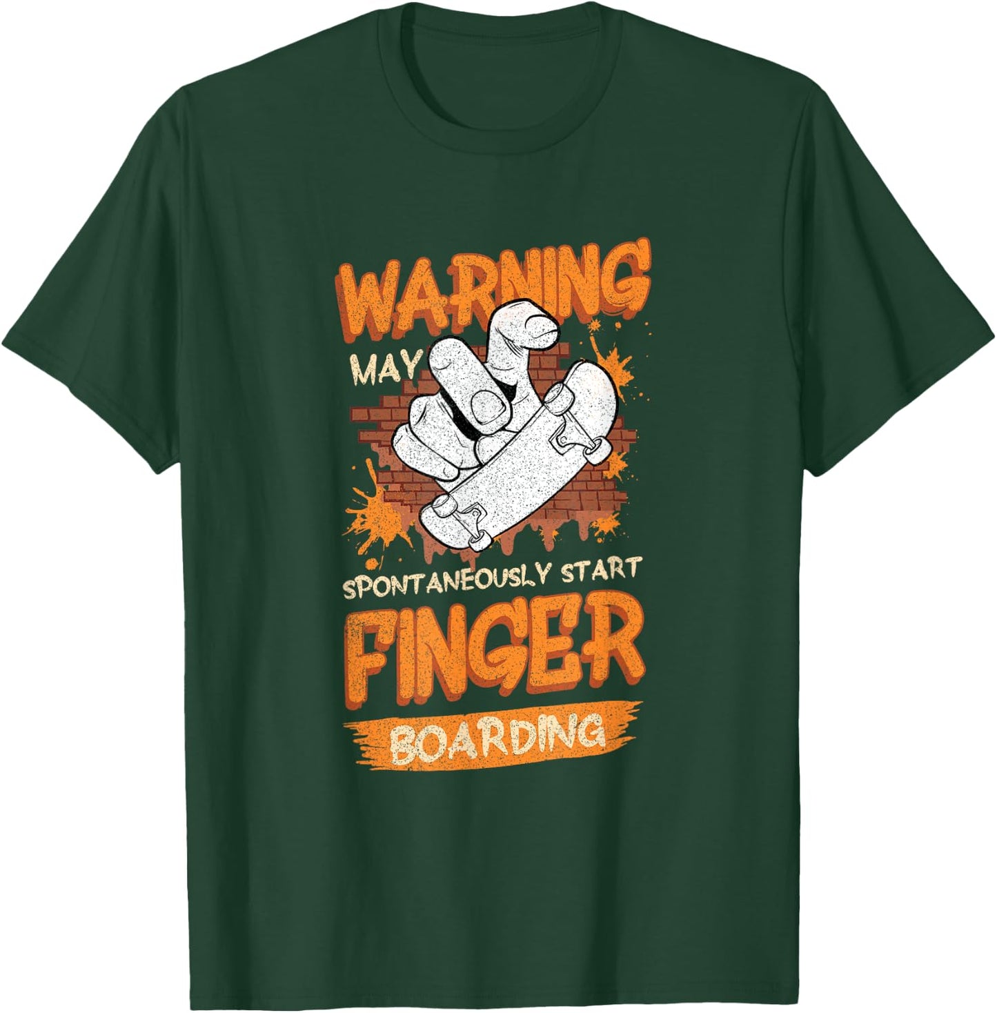 Funny Finger Boarding Graffiti Lifestyle Fingerboard Boarder T-Shirt - T-Shirt | Forest