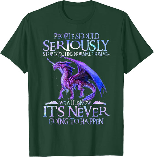 Cute Dragon Seriously Dragon and Girls Funny T-Shirt - T-Shirt | Forest