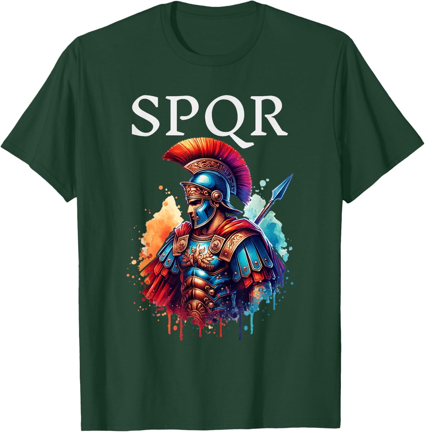 SPQR Roman Empire Gladiator Legion Centurion Soldier Warrior T-Shirt - T-Shirt | Forest