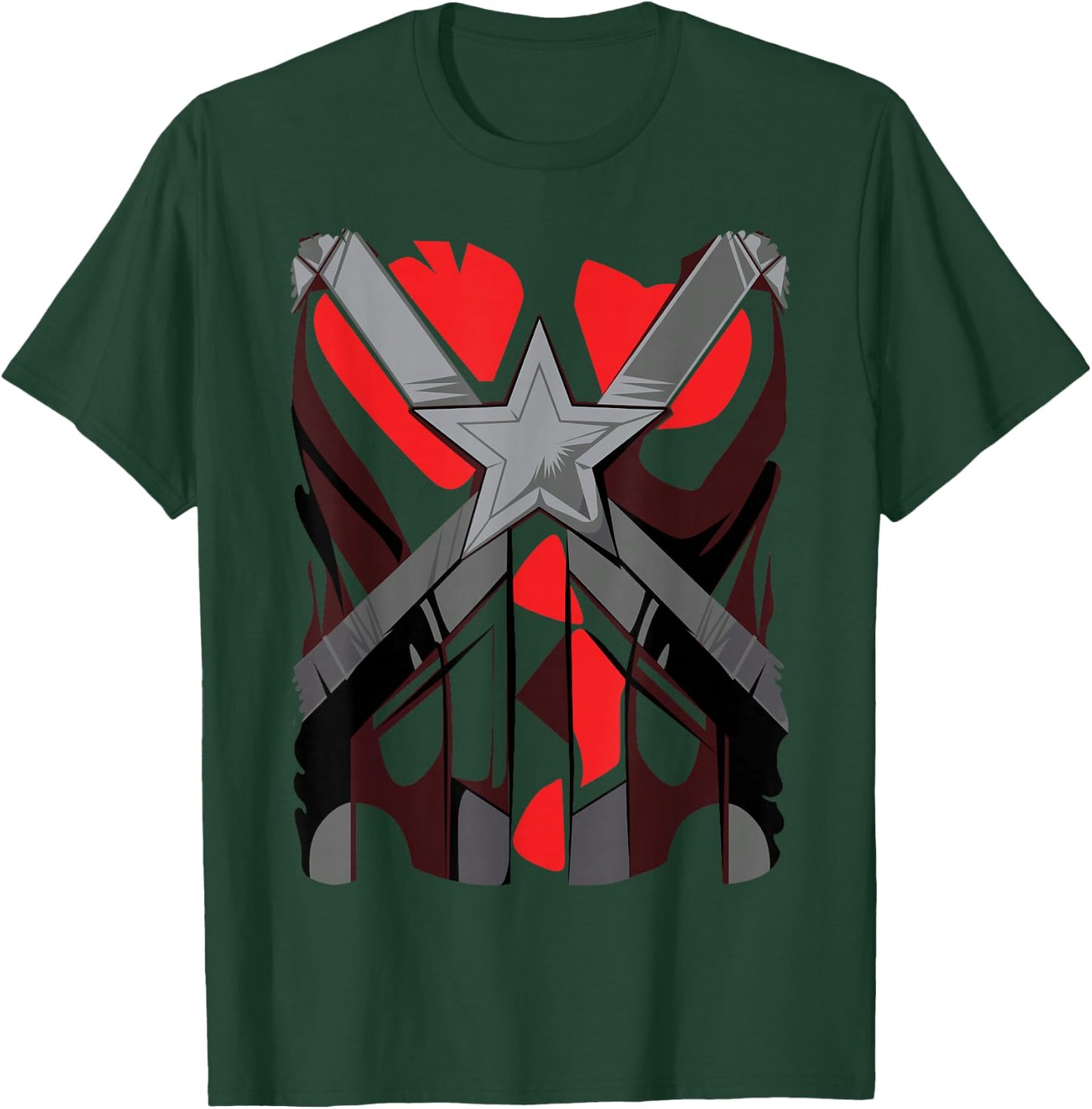 Marvel Black Widow Red Guardian Costume Halloween T-Shirt - T-Shirt | Forest