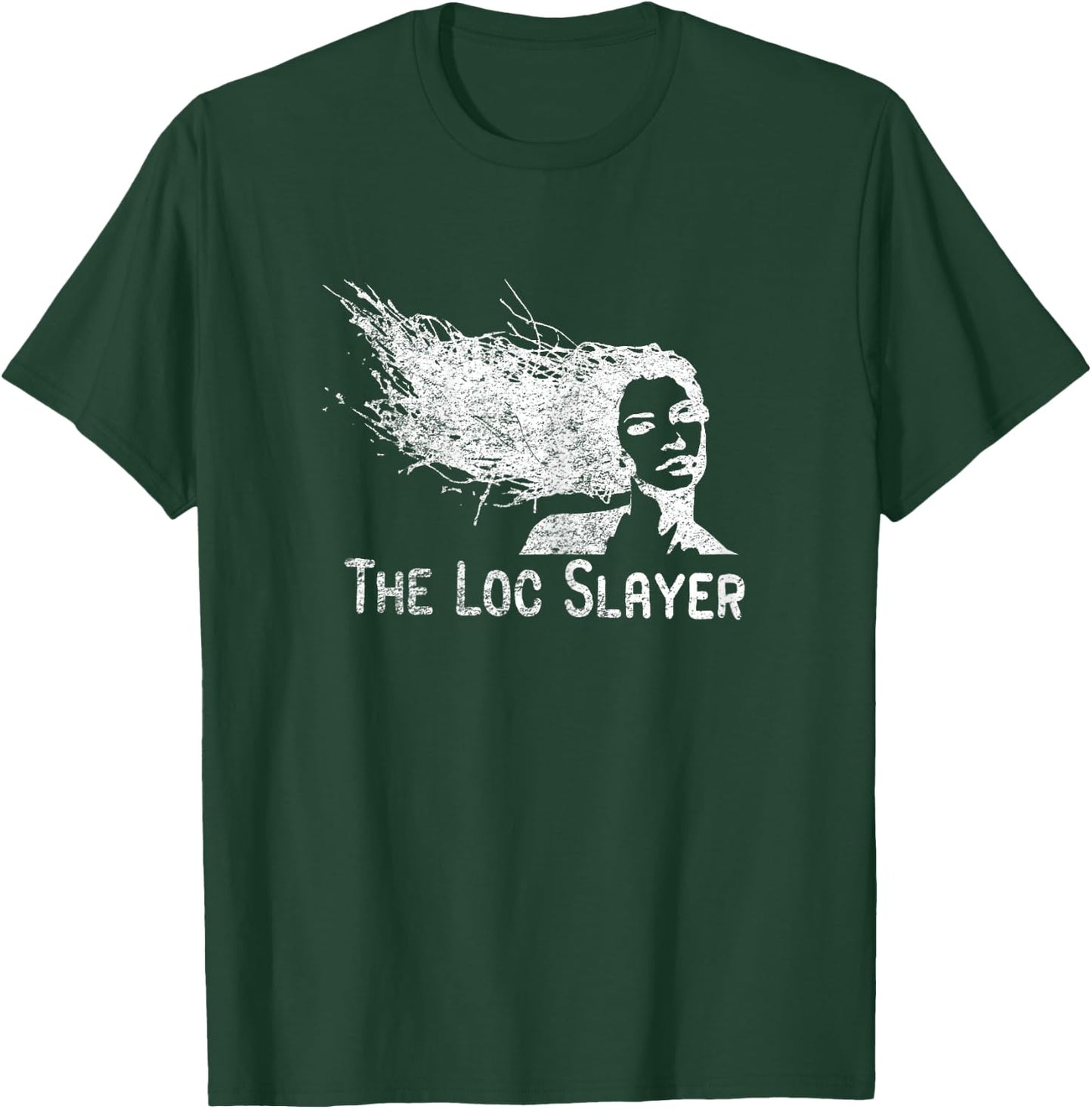 The Loc Slayer dreadlocks hairdo rasta women braided hair T-Shirt - T-Shirt | Forest