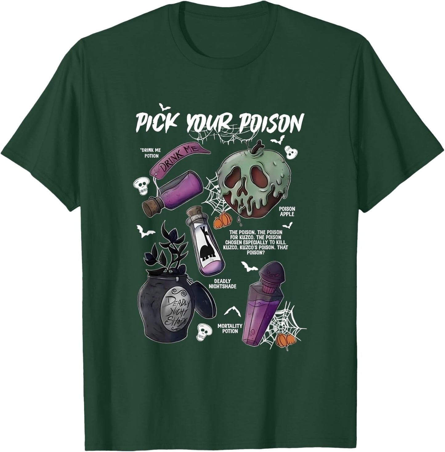 Pick Your Poison's Funny Drink Me Potion's Happy Halloween T-Shirt - T-Shirt | Forest
