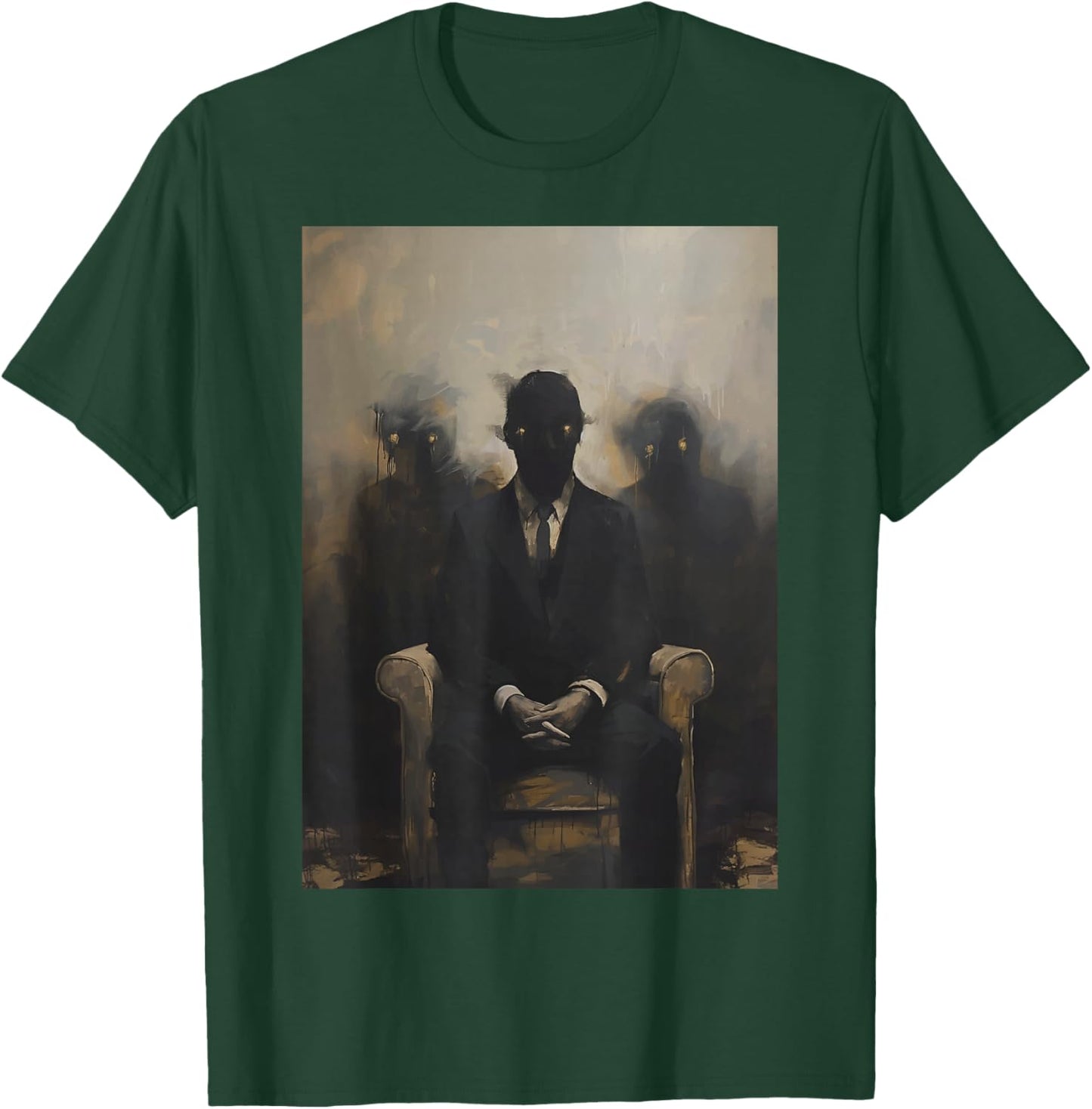 Creepy Occult Horror Dark Conspiracy Gothic Alt Demon Art T-Shirt - T-Shirt | Forest