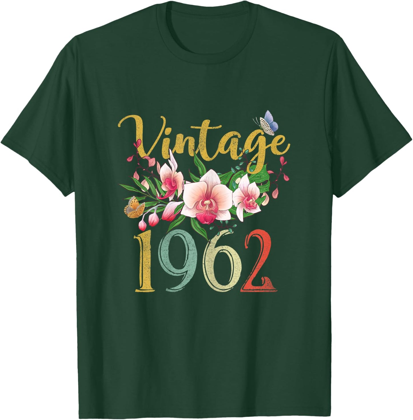 Vintage 1962 Orchid Funny 60th Birthday Awesome Since 1962 T-Shirt - T-Shirt | Forest